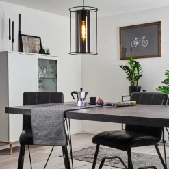 Suspension Verre Fumé-hofstein Suspension Zento Noir, 1 lumière