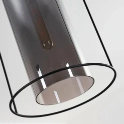 Suspension Verre Fumé-hofstein Suspension Zento Noir, 1 lumière