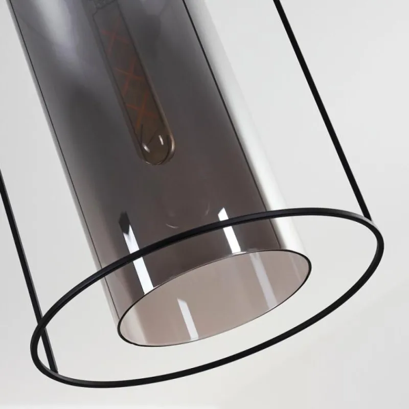 Suspension Verre Fumé-hofstein Suspension Zento Noir, 1 lumière