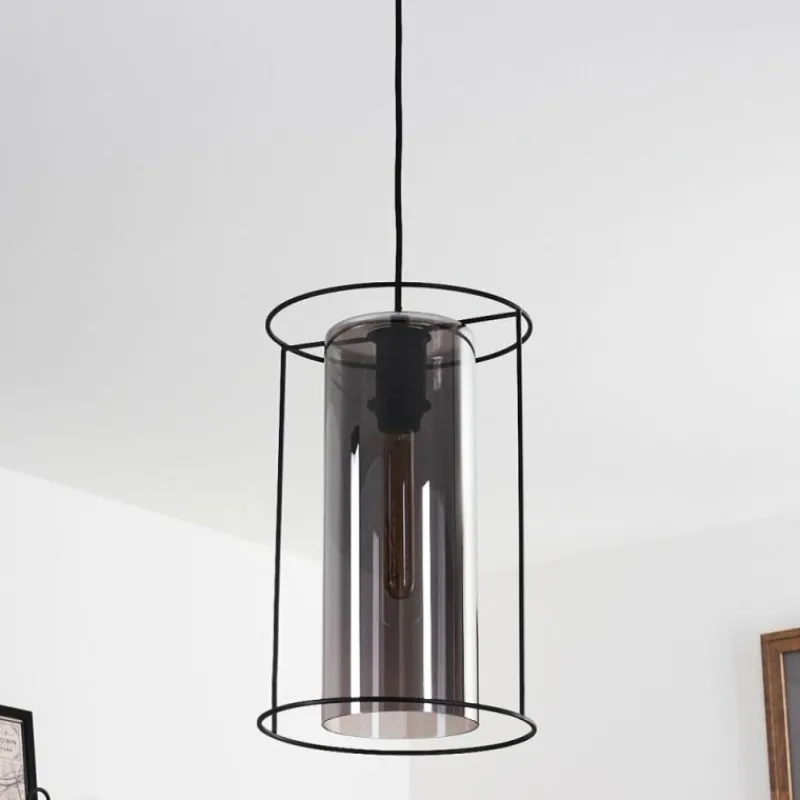 Suspension Verre Fumé-hofstein Suspension Zento Noir, 1 lumière
