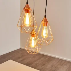 hofstein Suspension Zeuta Noir, 3 lumières