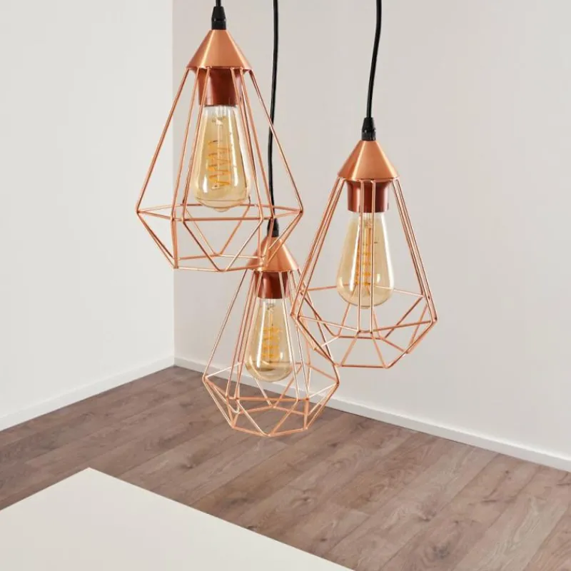 hofstein Suspension Zeuta Noir, 3 lumières