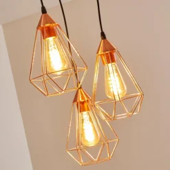 hofstein Suspension Zeuta Noir, 3 lumières