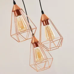 hofstein Suspension Zeuta Noir, 3 lumières