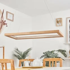 Lampes En Bois-hofstein Suspension Zeve LED Écru, 1 lumière