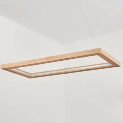 Lampes En Bois-hofstein Suspension Zeve LED Écru, 1 lumière