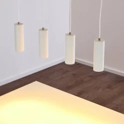 hofstein Suspension Zuoz Blanc, 4 lumières