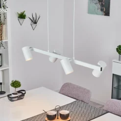 Lampes Industrielles-hofstein Suspension Zuoz Blanc, 4 lumières