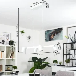Lampes Industrielles-hofstein Suspension Zuoz Blanc, 4 lumières