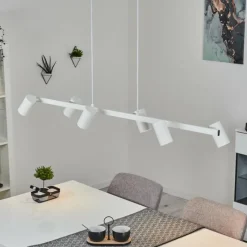 Luminaires Scandinaves-hofstein Suspension Zuoz Blanc, 6 lumières