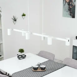 Luminaires Scandinaves-hofstein Suspension Zuoz Blanc, 6 lumières