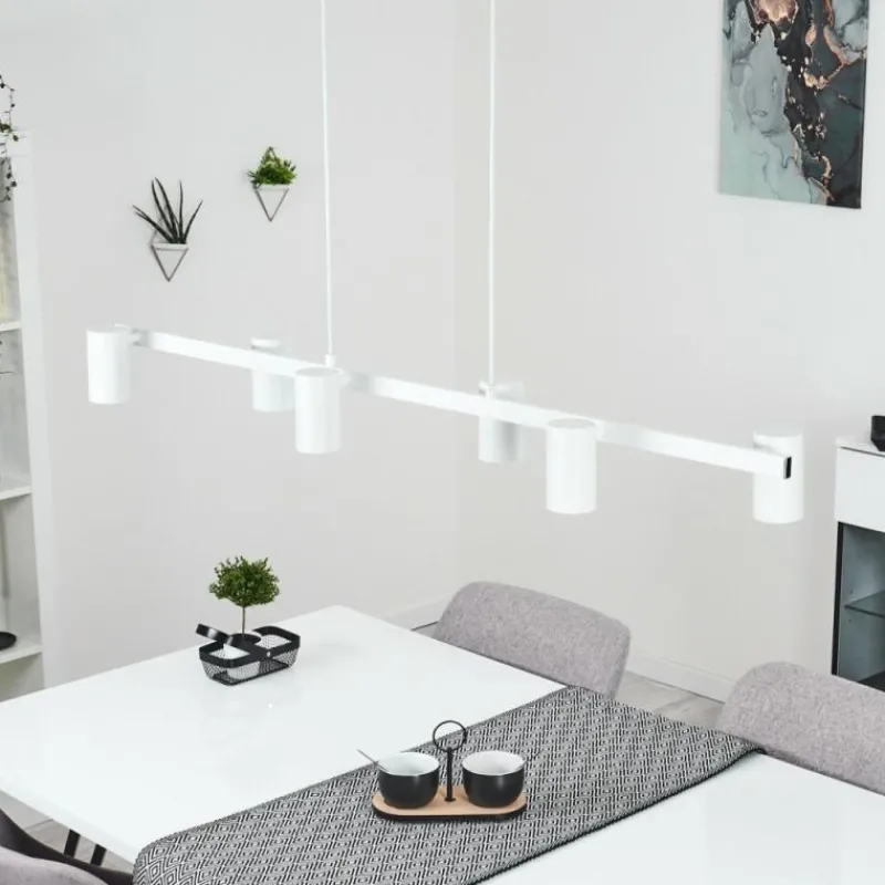 Luminaires Scandinaves-hofstein Suspension Zuoz Blanc, 6 lumières