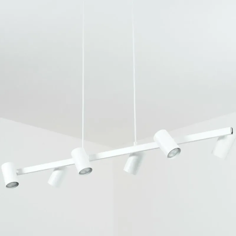 Luminaires Scandinaves-hofstein Suspension Zuoz Blanc, 6 lumières