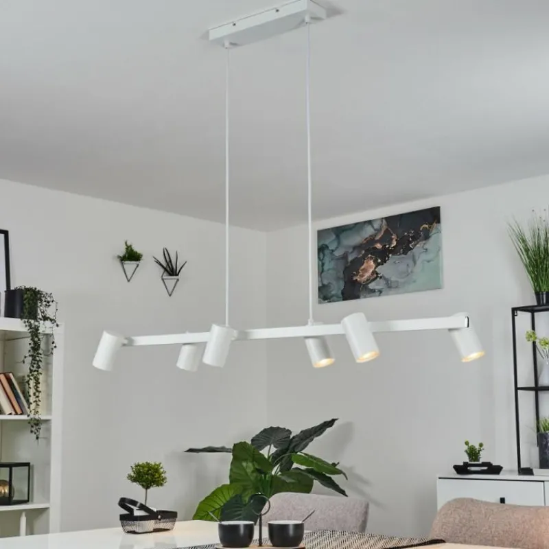 Luminaires Scandinaves-hofstein Suspension Zuoz Blanc, 6 lumières