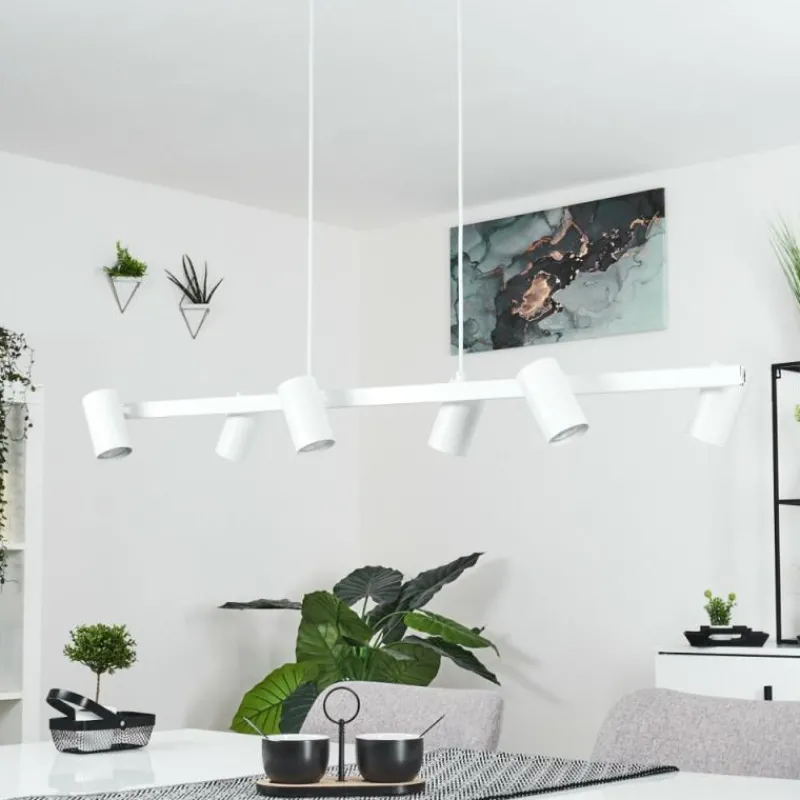 Luminaires Scandinaves-hofstein Suspension Zuoz Blanc, 6 lumières
