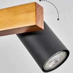 Luminaires Scandinaves-hofstein Suspension Zuoz Écru, Noir, 4 lumières