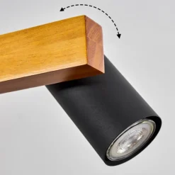 Luminaires Scandinaves-hofstein Suspension Zuoz Écru, Noir, 6 lumières
