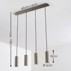 hofstein Suspension Zuoz Nickel mat, 4 lumières