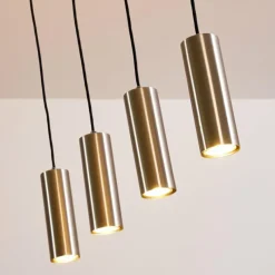 hofstein Suspension Zuoz Nickel mat, 4 lumières