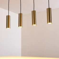 hofstein Suspension Zuoz Nickel mat, 4 lumières