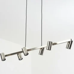 Luminaires Scandinaves-hofstein Suspension Zuoz Nickel mat, 6 lumières