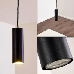 hofstein Suspension Zuoz Noir, 1 lumière