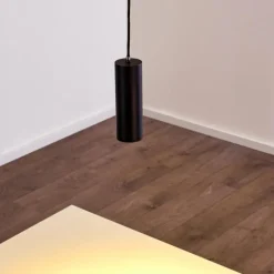 hofstein Suspension Zuoz Noir, 1 lumière