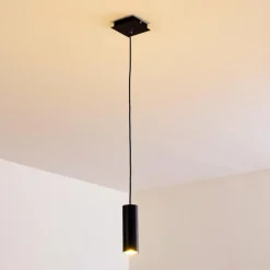 hofstein Suspension Zuoz Noir, 1 lumière