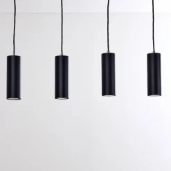hofstein Suspension Zuoz Noir, 4 lumières