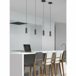 Luminaires Trio Suspension Zuoz Noir, 4 lumières* Suspensions