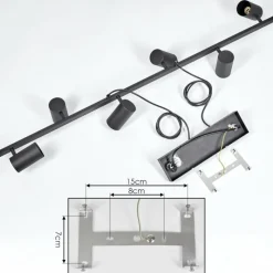 Luminaires Scandinaves-hofstein Suspension Zuoz Noir, 6 lumières