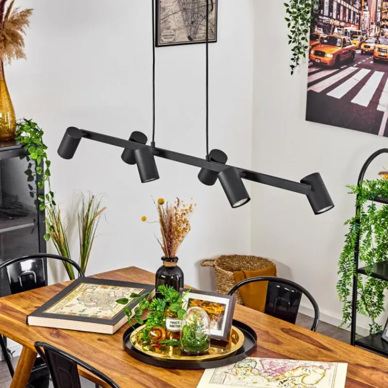 Luminaires Scandinaves-hofstein Suspension Zuoz Noir, 6 lumières