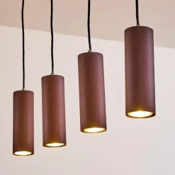 hofstein Suspension Zuoz Rouille, 4 lumières