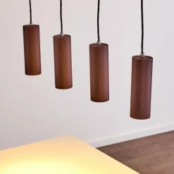 hofstein Suspension Zuoz Rouille, 4 lumières