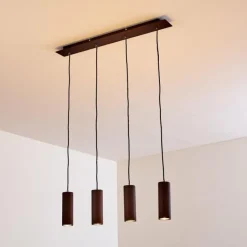 hofstein Suspension Zuoz Rouille, 4 lumières