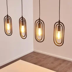 hofstein Suspension Zwolle Argenté, 4 lumières