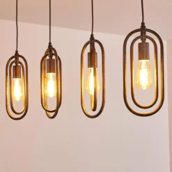 hofstein Suspension Zwolle Argenté, 4 lumières