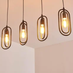 hofstein Suspension Zwolle Argenté, 4 lumières