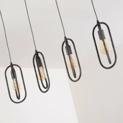 hofstein Suspension Zwolle Argenté, 4 lumières