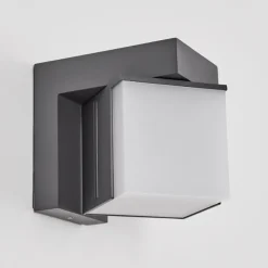 hofstein Swanek Lampe murale d´extérieur, Applique murale LED Anthracite, 1 lumière