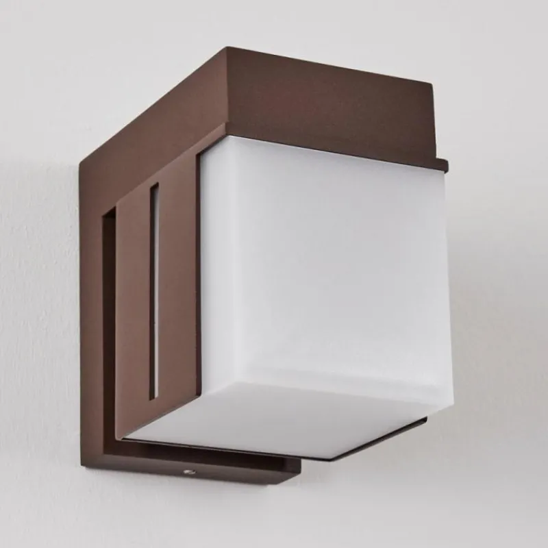 hofstein Swanek Lampe murale d´extérieur, Applique murale LED Rouille, 1 lumière