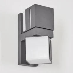 hofstein Swanek Lampe murale d´extérieur, Applique murale LED Anthracite, 2 lumières