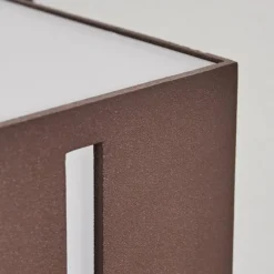 hofstein Swanek Lampe murale d´extérieur, Applique murale LED Rouille, 2 lumières, Détecteur de mouvement