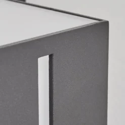 hofstein Swanek Lampe murale d´extérieur, Applique murale LED Anthracite, 2 lumières, Détecteur de mouvement