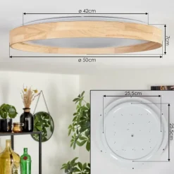 Luminaires Scandinaves-hofstein Tabernas Plafonnier LED Écru, Blanc, 1 lumière