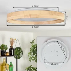 Luminaires Scandinaves-hofstein Tabernas Plafonnier LED Écru, Blanc, 1 lumière