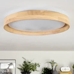 Luminaires Scandinaves-hofstein Tabernas Plafonnier LED Écru, Blanc, 1 lumière