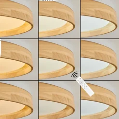 Luminaires Scandinaves-hofstein Tabernas Plafonnier LED Écru, Blanc, 1 lumière, Télécommandes