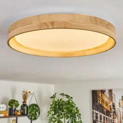 Luminaires Scandinaves-hofstein Tabernas Plafonnier LED Écru, Blanc, 1 lumière, Télécommandes