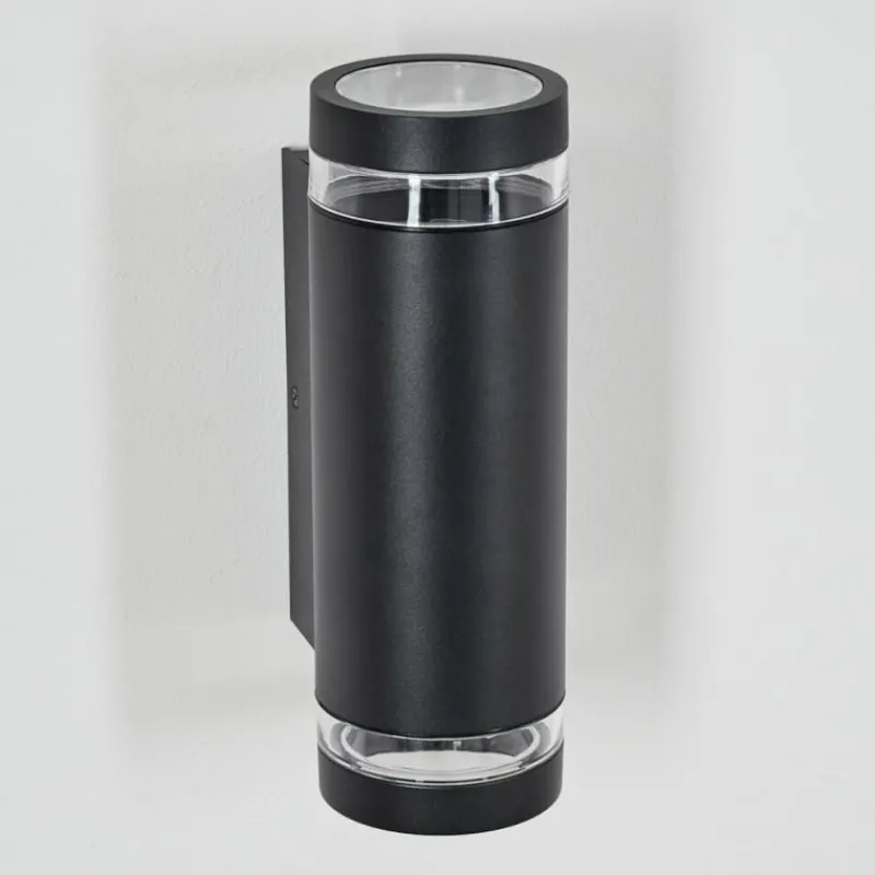 hofstein Tagish Lampe murale d´extérieur, Luminaire Up & Down Noir, 2 lumières